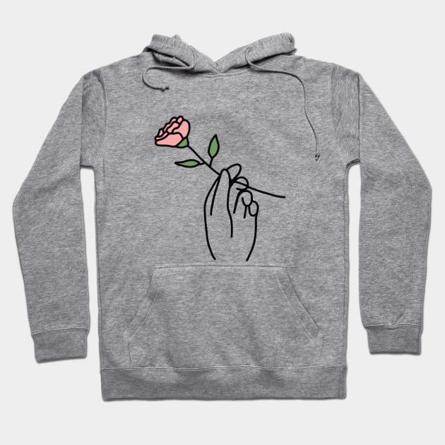 Hand with Rose Hoodie by Ashleigh Green Studios